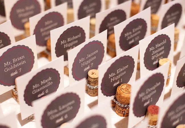 marque table diy theme vignoble